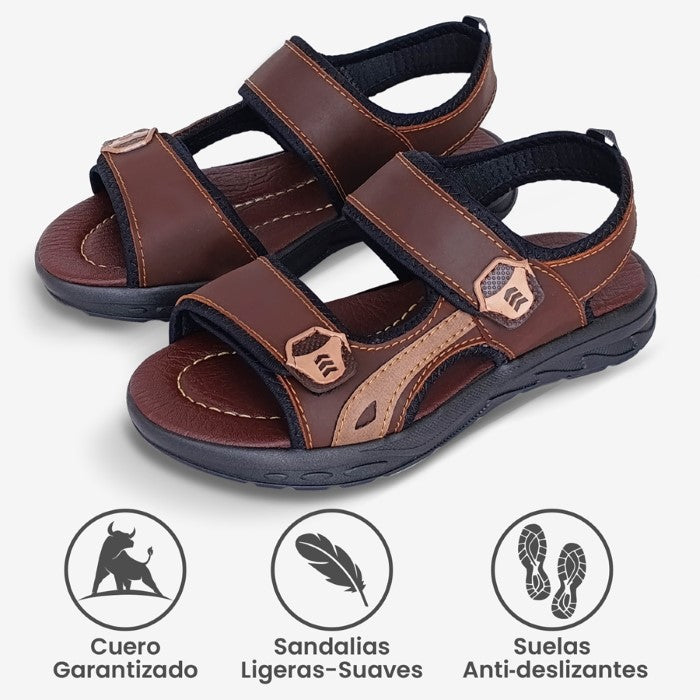 Sandalias en cuero garantizado