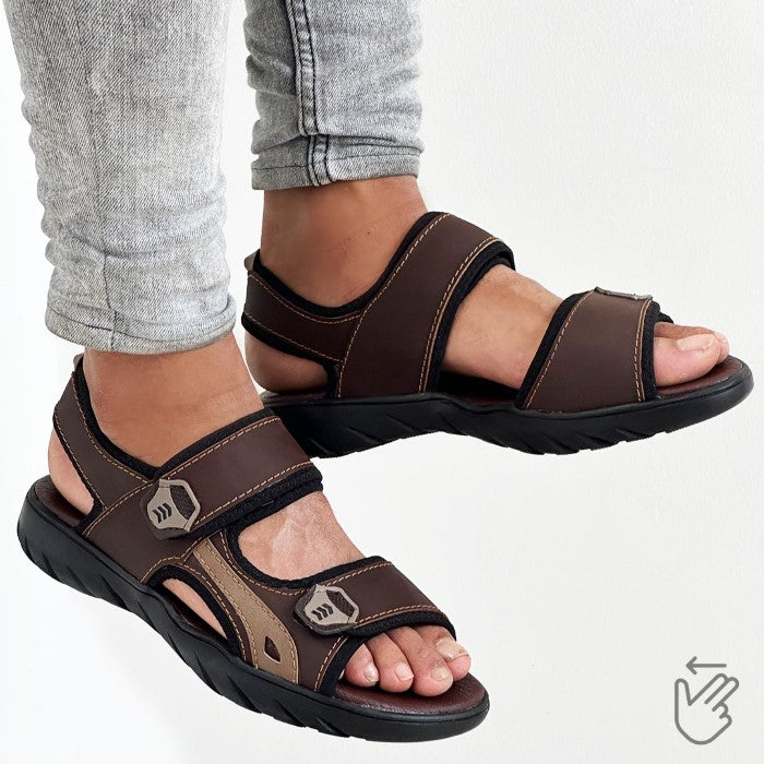 Sandalias en cuero garantizado