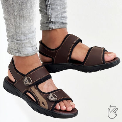 Sandalias en cuero garantizado