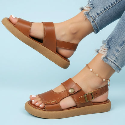Sandalias en Cuero para dama.