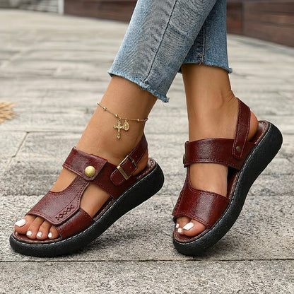 Sandalias Roma en cuero para dama