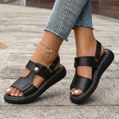 Sandalias Roma en cuero para dama