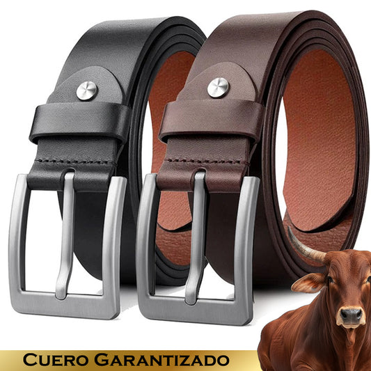 Cinturón en cuero garantizado casual para hombre