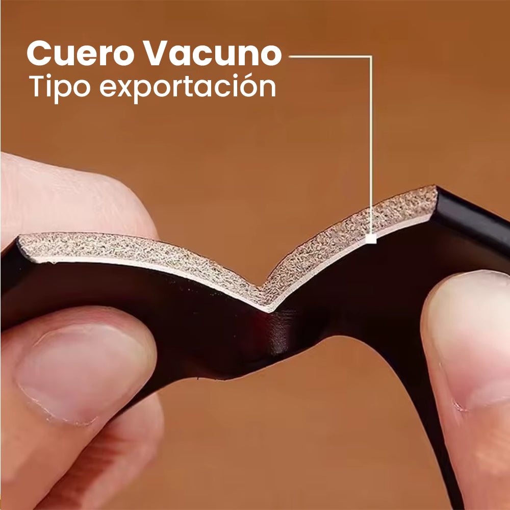 Cinturón en cuero garantizado casual para hombre