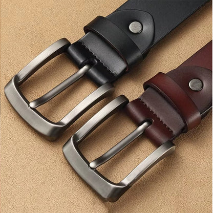 Cinturón en cuero garantizado casual para hombre