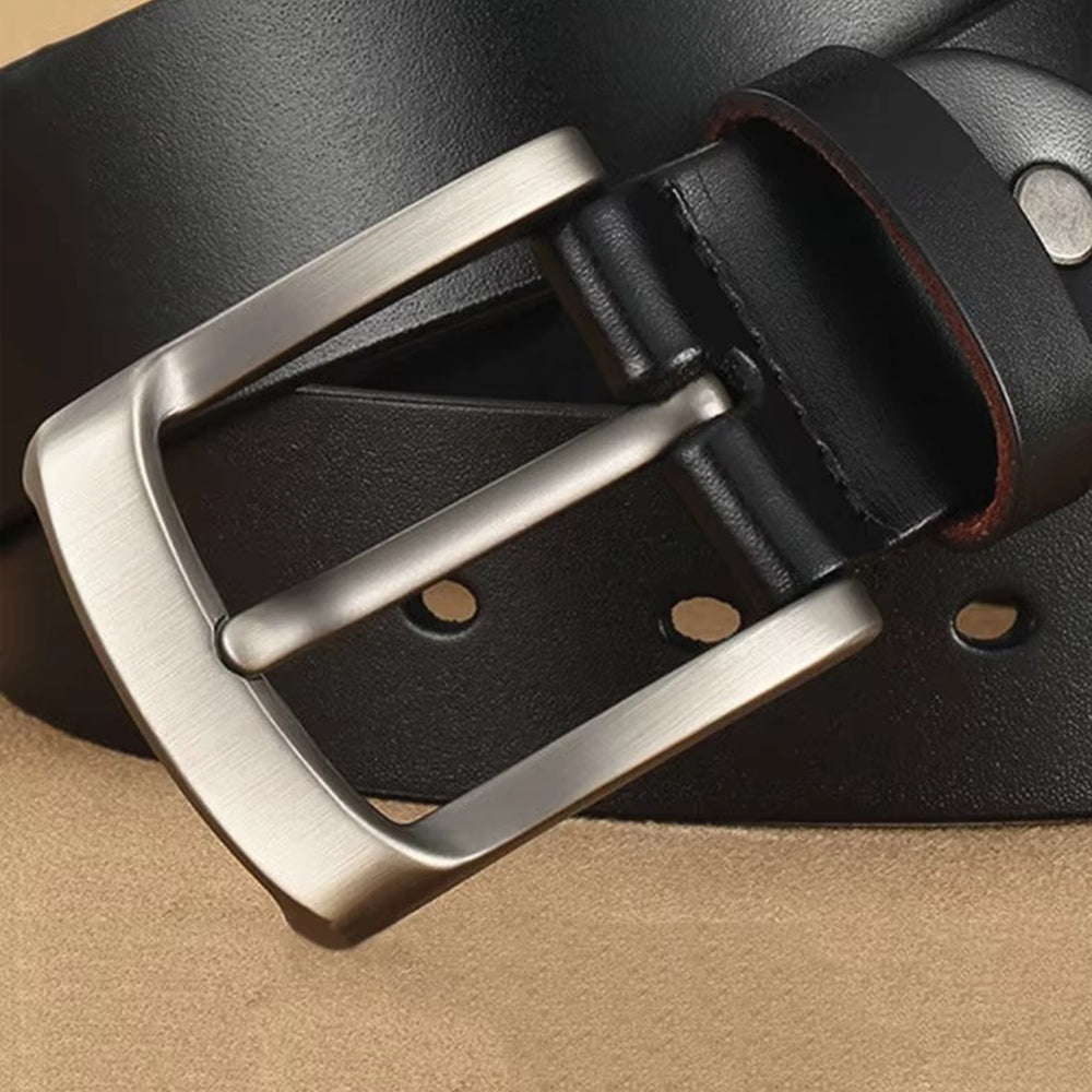 Cinturón en cuero garantizado casual para hombre